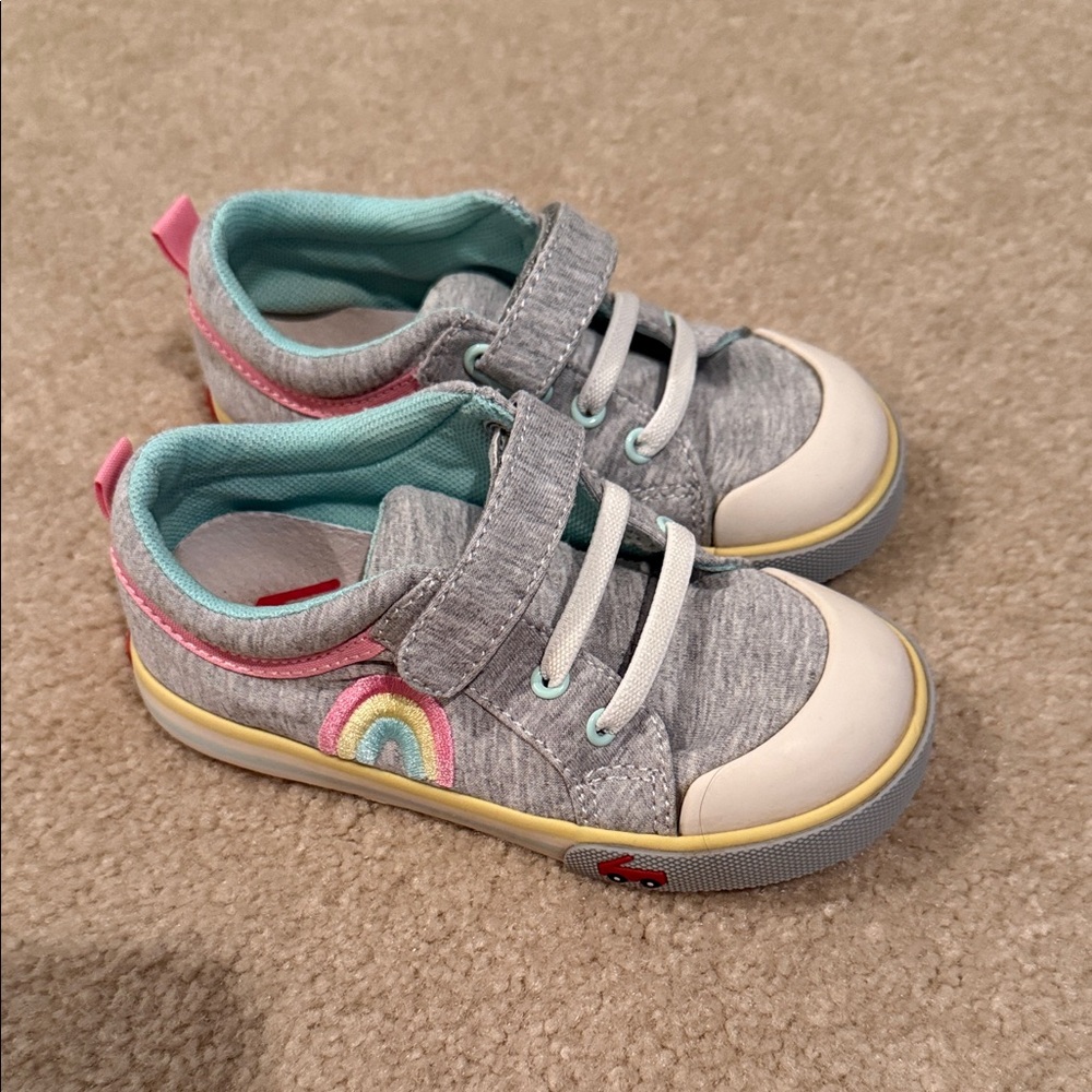 See Kai run rainbow sneakers